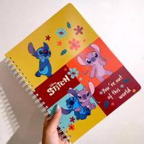 Caderno Stitch Angel Capa Dura Grande 10 Matérias 160 Folhas