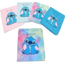Caderno Stitch Brochura Grande De Pelúcia 96folhas Capa Dura