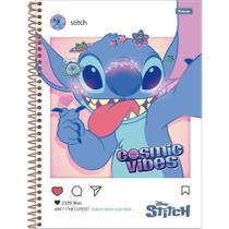Caderno Stitch capa dura 160 folhas 10 materia Licenciado - Foroni