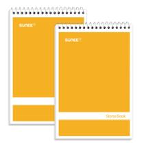 Caderno SUNEE 2 Unidades 15x23 cm Espiral 60 Folhas Amarelo Caderno SUNEE 2 Unidades 15x23 cm Espiral 60 Folhas Amarelo