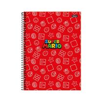 Caderno Super Mario Bros Capa Dura Espiral 1 Matéria Escolar Caderno Super Mario Bros Capa Dura Espiral 1 Matéria Escolar