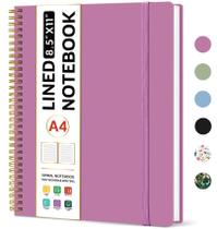 Caderno Taja A4 21,5x28cm Espiral com Linhas Roxo Caderno Taja A4 21,5x28cm Espiral com Linhas Roxo