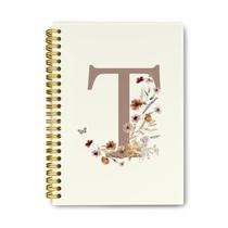 Caderno THDSE Floral Inicial T 14x21cm Caderno THDSE Floral Inicial T 14x21cm