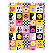 Caderno Tilibra Univ Espiral C D 1 Mat 80 Fls Show Feminino Com Adesivo Caderno Tilibra Univ Espiral C D 1 Mat 80 Fls Show Feminino Com Adesivo