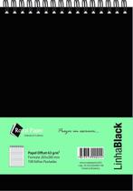 Caderno Tipo Bloco Pautado 205x280mm 63grs 100fls - Linha Black - Royal Paper Caderno Tipo Bloco Pautado 205x280mm 63grs 100fls - Linha Black - Royal Paper