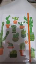 Caderno tipo sketchbook grande Cactus com elástico e marcador de páginas