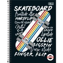 Caderno Univ. 1 Mat Capa Dura Pepper Masculino Skateboard 2023 80 Fls Tilibra