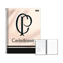 Caderno Univ. 1 Matéria 80fls Corinthians Bege Foroni