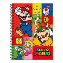 Caderno Univ. 1 Matéria 80Fls Super Maio Personagens Foroni