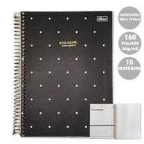 Caderno Univ 10 Matérias 160Fls West Village Preto Tilibra