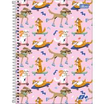 Caderno Univ 10M Capa Dura D+ Feminino Pets 2025 200FL Tilibra