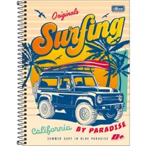 Caderno Univ 10M Capa Dura D+ Masculino Surfing 2025 200FL Tilibra