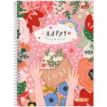 Caderno Univ 15 Matérias 240Fls Like It Happy Love Foroni