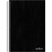 Caderno univ 1m bolsa 120f graf preto 10571