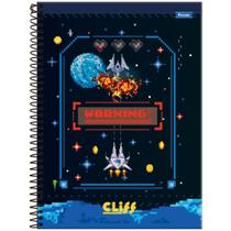 Caderno Univ 20 Matérias 320fls Cliff Masc Warning Foroni