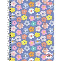 Caderno Univ Flores 16 Matérias Pepper Capa Dura 256fls 2024 Tilibra