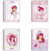 Caderno Universitário 01X1 Capa Dura Moranguinho 80 Folhas com Glitter Pacote com 4 Caderno Universitário 01X1 Capa Dura Moranguinho 80 Folhas com Glitter Pacote com 4