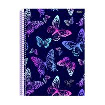 Caderno universitário 1 matéria 80 folhas espiral Papilio São Domingos