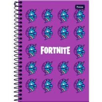 Caderno Universitário 1 Matéria 96 fls Foroni Fortnite roxo