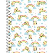 Caderno Universitário 1 Matéria Capa Dura 80 Folhas Pepper Abacate Arco-Íris Tilibra