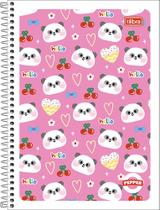 Caderno Universitário 1 Matéria Capa Dura 80 Folhas Pepper Hello Ursinho Tilibra