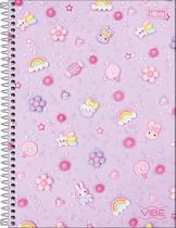 Caderno Universitário 1 Matéria Capa Dura 80 Folhas Vibe Coelho Arco- Íris Tilibra