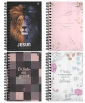 Caderno Universitário 1 Matéria Capa Dura Cristo 100% 80 Fls. 56G/m² Animativa