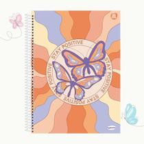 Caderno Universitário 1 Matéria Capa Dura Kbom Feminino 96 f