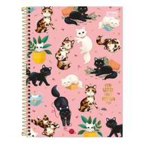 Caderno Universitário 1 Matéria Capa Dura Purrfect Cats c/80 Folhas Tilibra