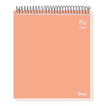 Caderno universitário 10 mat 160f flip colors pessego cd