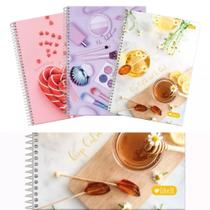 CADERNO UNIVERSITÁRIO 10 MATÉRIAS 160fls CAPA DURA FORONI LIKE IT - KIT C/4