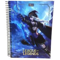 Caderno universitário 10 matérias ashe league of legends 160 folhas tilibra