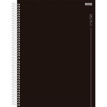 Caderno Universitário 10 Matérias Colors Preto 160 Folhas SD