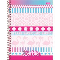 Caderno universitário 10 matérias espiral 160 folhas Barbie Foroni