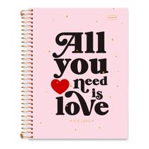 Caderno universitário 10 matérias Its Love 160 folhas Cadersil