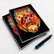 Caderno Universitário 10 Matérias Rock Kiss