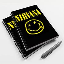 Caderno Universitário 10 Matérias Rock Nirvana