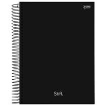 Caderno Universitário 10 Matérias Stiff Slim Preto Jandaia