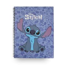 Caderno Universitário 10 Matérias Stitch Azul Floral 160 Fls Caderno Universitário 10 Matérias Stitch Azul Floral 160 Fls