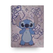 Caderno Universitário 10 Matérias Stitch Flores 160 Folhas