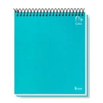 Caderno universitario 10m 160f flip colors verde claro cd