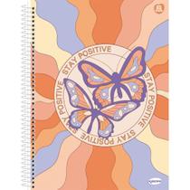 Caderno Universitário 10X1 Capa Dura KBOM Feminino 200 Folhas Pacote com 4