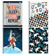 CADERNO UNIVERSITÁRIO 192fls CD TILIBRA SPICE 12 MATÉRIAS - KIT C/4un