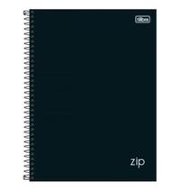 Caderno universitario 1m 80 folhas zip preto cd - tilibra