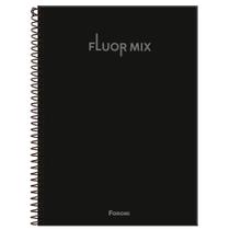 Caderno Universitário 1x1 80 Fls Capa Plástica Foroni - Fluor Mix Preta Caderno Universitário 1x1 80 Fls Capa Plástica Foroni - Fluor Mix Preta