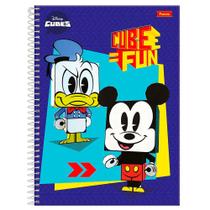 Caderno Universitário 1x1 96 fls C.D. Foroni - Disney Cubes 2