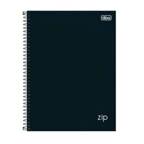 Caderno Universitário 20 Matérias 320 folhas 20x 27,5cm Capa Dura Espiral Zip Preto Tilibra
