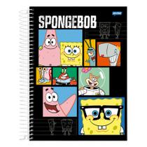 Caderno Universitário 80 Folhas 1 Matéria Espiral Bob Esponja Jandaia