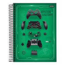 Caderno Universitário 80 Folhas 1 Matéria Espiral Player One Gamer Jandaia