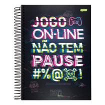 Caderno Universitário 80 Folhas 1 Matéria Espiral Player One Gamer Jandaia